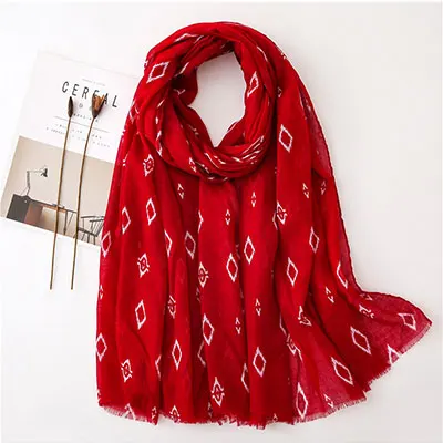 Designer knitted spring winter women scarf warm Cotton linen scarves shawls luxury brand neck bandana pashmina lady wrap - Цвет: SL1908-009