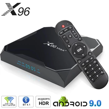 

X96Max Plus TV BOX Android 9.0, Amlogic S905 Quad-core. Set Top Box for 4K Video,Support Netflix YouTube, Optional12GB/32GB/64GB