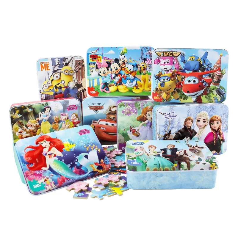 Disney Frozen Микки Минни Маус София головоломка русалки 100 штук Обучающие интересные