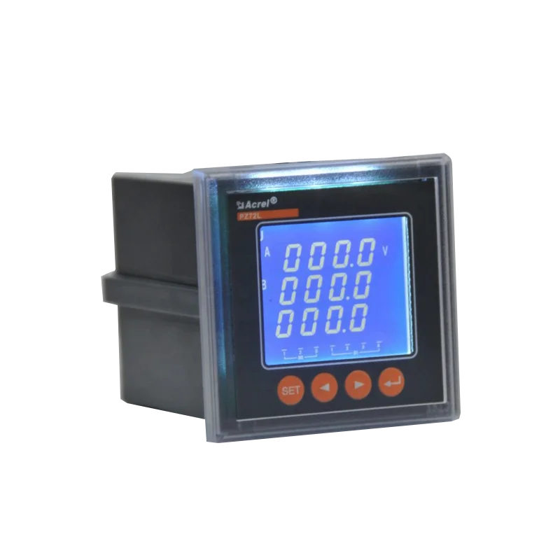 3 three-phase multi-function energy metering power monitoring meter with lcd display