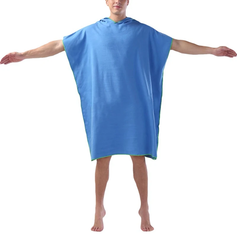 Дайвинг Быстросохнущий плащ солнцезащитный супер абсорбирующий меняющийся банный пончо полотенце с капюшоном один размер купальное полотенце новое - Цвет: L