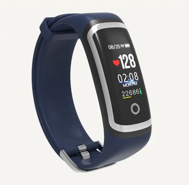 M4 водонепроницаемый IP67 кровяное давление умный браслет Bluetooth напоминание о звонке спортивные умные часы для мужчин женщин детей - Цвет: Синий