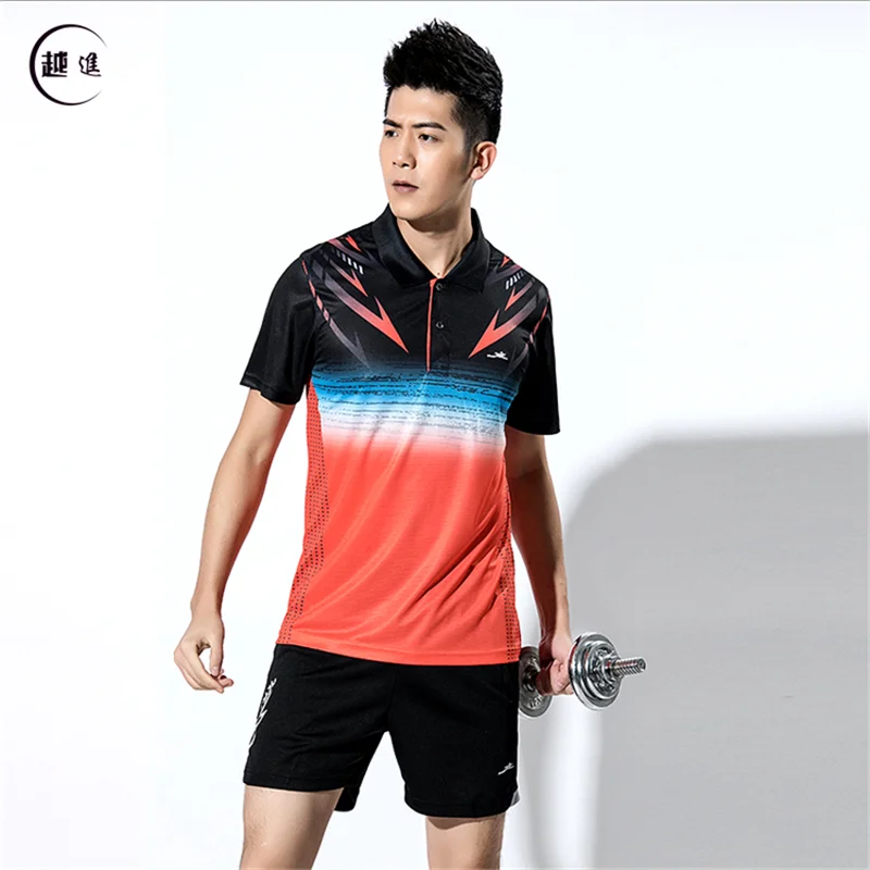 Quick-drying Volleyball Suit Group Purchase Custom Printed Short-sleeved T-shirt for Men and Women Sports Competition Badminton - Цвет: A2615male