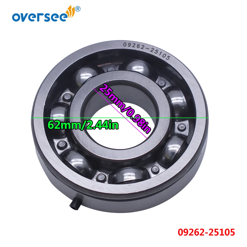09262-25105 шарикоподшипник для подвесного мотора Suzuki коленчатый вал размер 25x62x17 мм |
