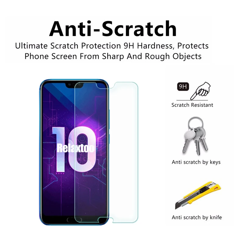 2pcs protective Glass on honor 10 light screen protector For huawei honor 10i tempered glass honer 10 lite honor10 i safety Film mobile screen guard