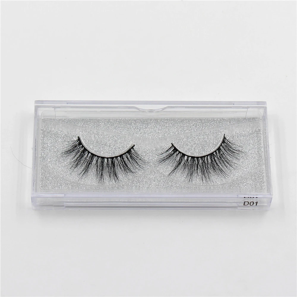 AMAOLASH 50 Pairs/Lot Eyelashes 3D Mink Lashes Natural Long False Eyelashes Cross Thick Mink Eyelashes Makeup Eyelash Extension