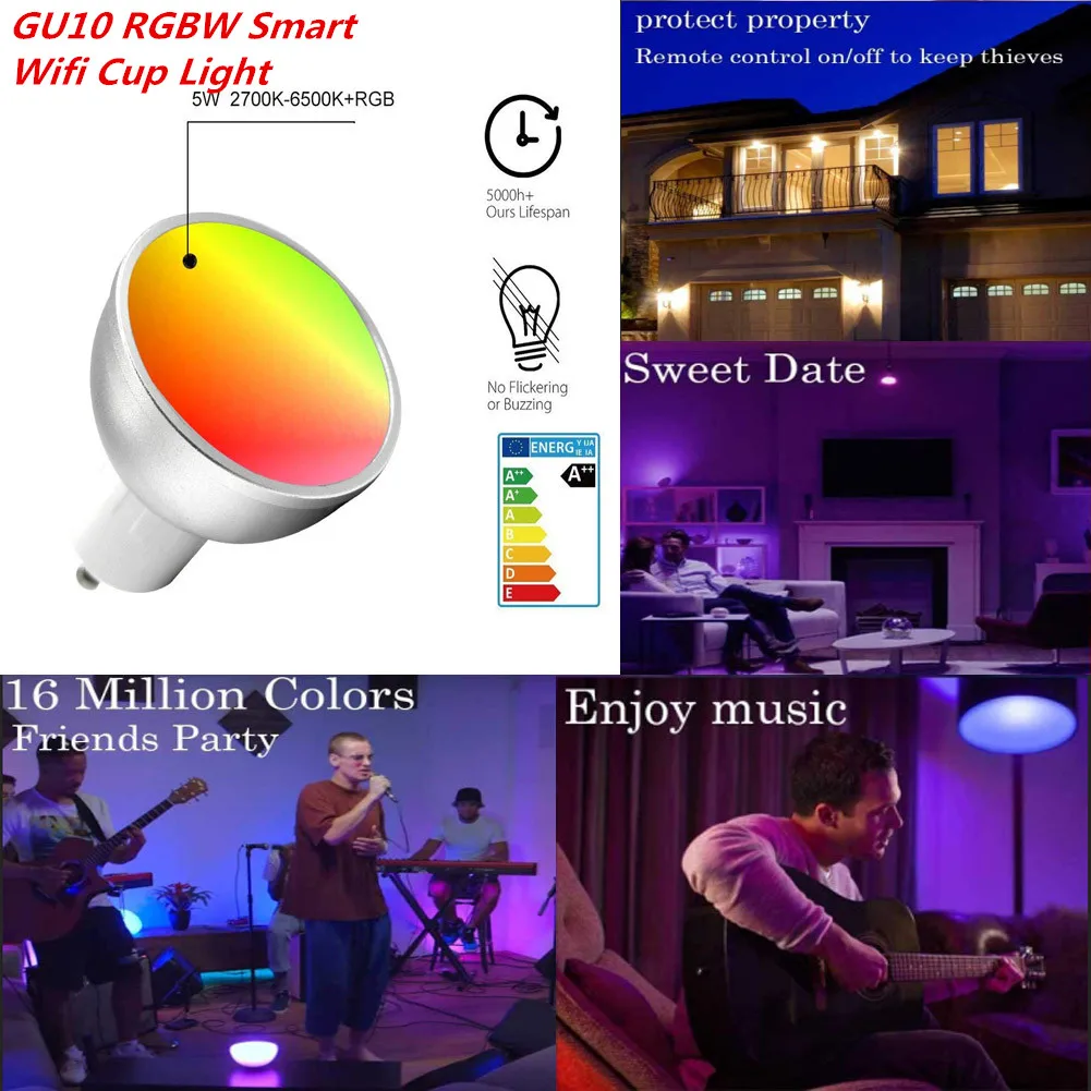WIFI Control Durable Super Bright LED Lamp LED Bulb LED Light Bulb for Alexa Google Home Wireless Bar Decoration Bedroom Party