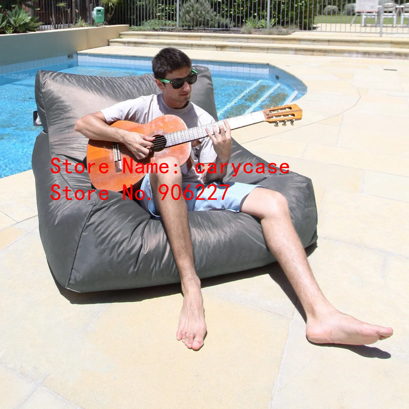 

Уличная Водонепроницаемая Большая квадратная гитара с боковым бассейном, стул большого размера для сна, новый портативный шезлонг для отдыха