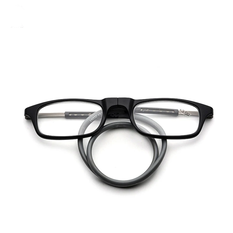 TR90 анти-потеря Висячие шеи очки для чтения женщин складной магнит чтения мужские очки с оптической оправой лупа+ 1,00+ 2,00+ 3,00+ 4,00