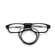 TR90 анти-потеря Висячие шеи очки для чтения женщин складной магнит чтения мужские очки с оптической оправой лупа+ 1,00+ 2,00+ 3,00+ 4,00