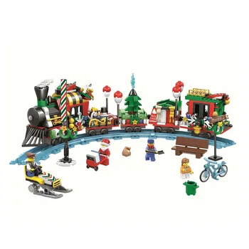 

Girl Series Winter Village CHRISTMAS Modular Creator Santa Reindeer Train Building Bricks Blocks Compatible bricks Toys