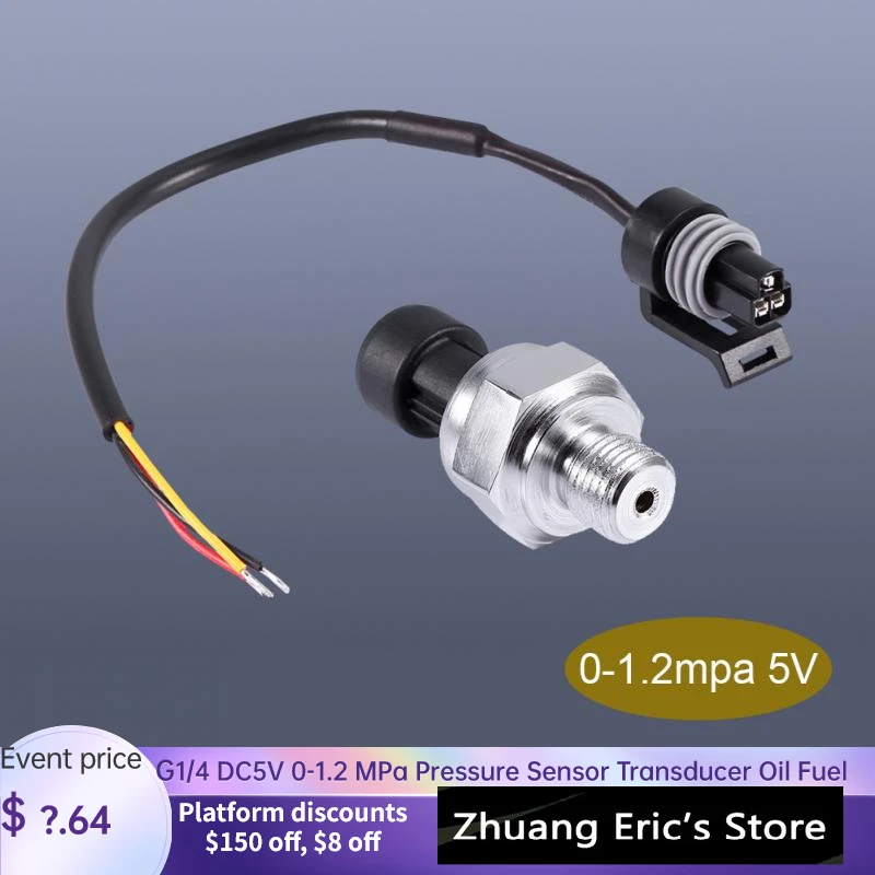 Датчик давления G1/4 DC5V 0 1 2 МПа датчик для масла дизельного топлива газа воды
