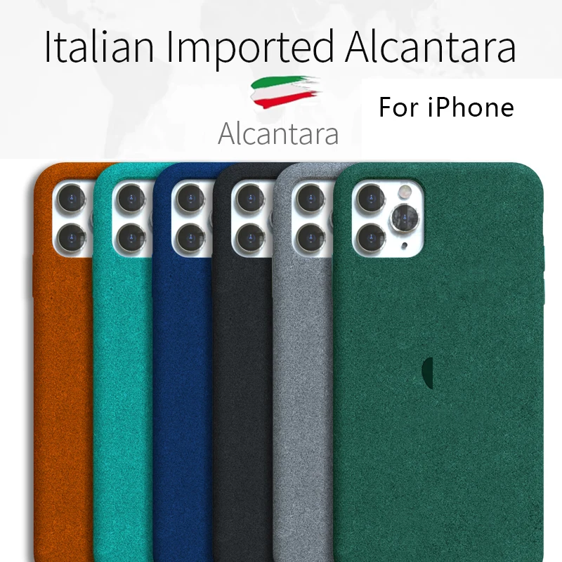 

ZUOEKAI 100% Original Case For IPHONE 11PRO 11 XS MAX XR X 8PLUS 8 7 Alcantara Cover Leather Premium Full Protect Cover 5 color