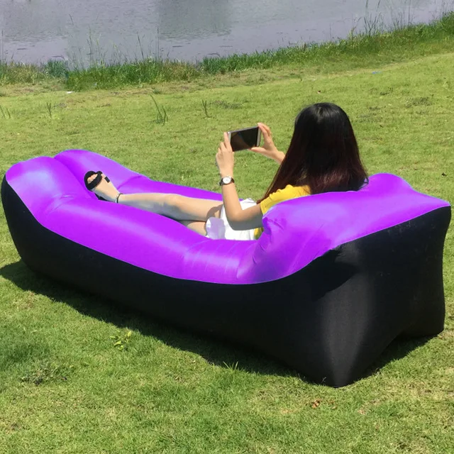 purple Открытый ленивый диван спальный мешок пара Досуг гостиная сад диван быстро надувной патио мебель надувная кровать одна - Цвет: purple