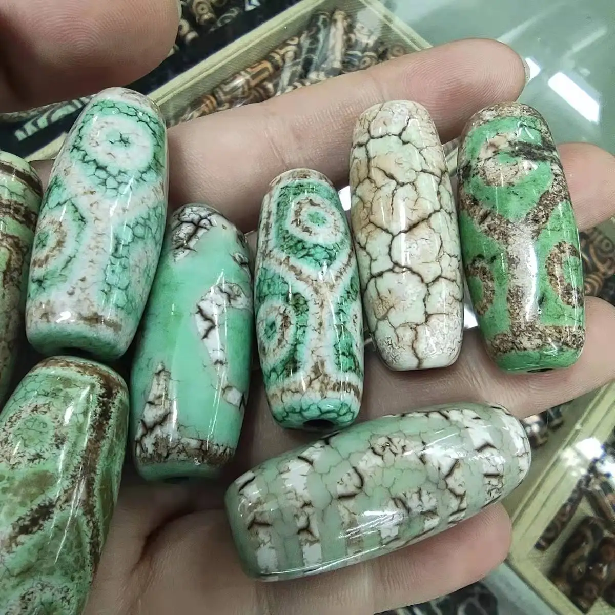 any-1pcs-rare-precious-natural-agate-dzi-loose-beads-green-cracked-old-weathered-man-woman-jewelry-accessories-diy-materials