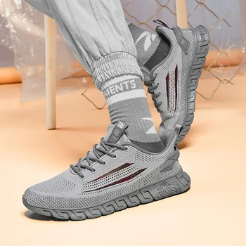 

2020 Fashion Men Shoes Lightweight Mesh Shoes Men Sneakers Breathable Lace-up Mens Casual Shoes Hot Sale
