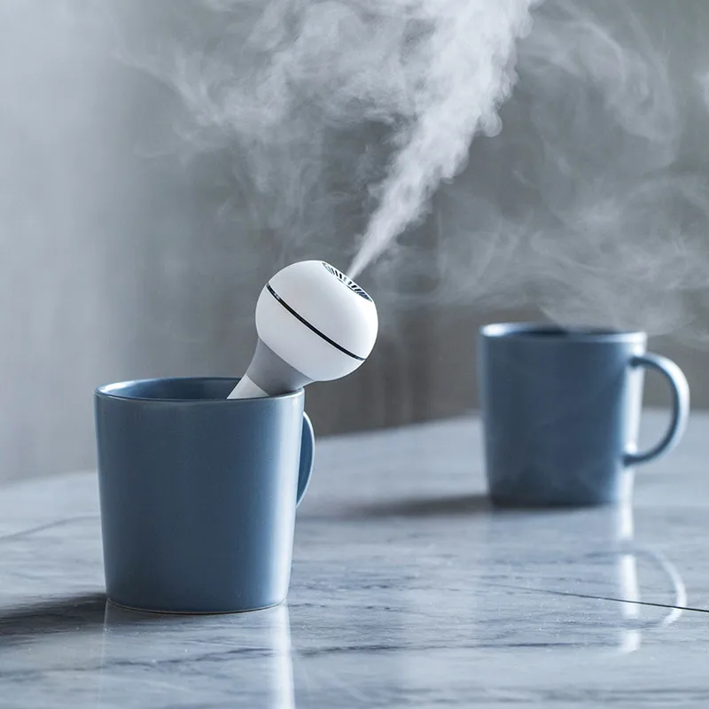 Humidifier Portable Ultrasonic Mist Maker Aroma Diffuser Adjustable Height Donut for Home Office Air Humidifiers USB