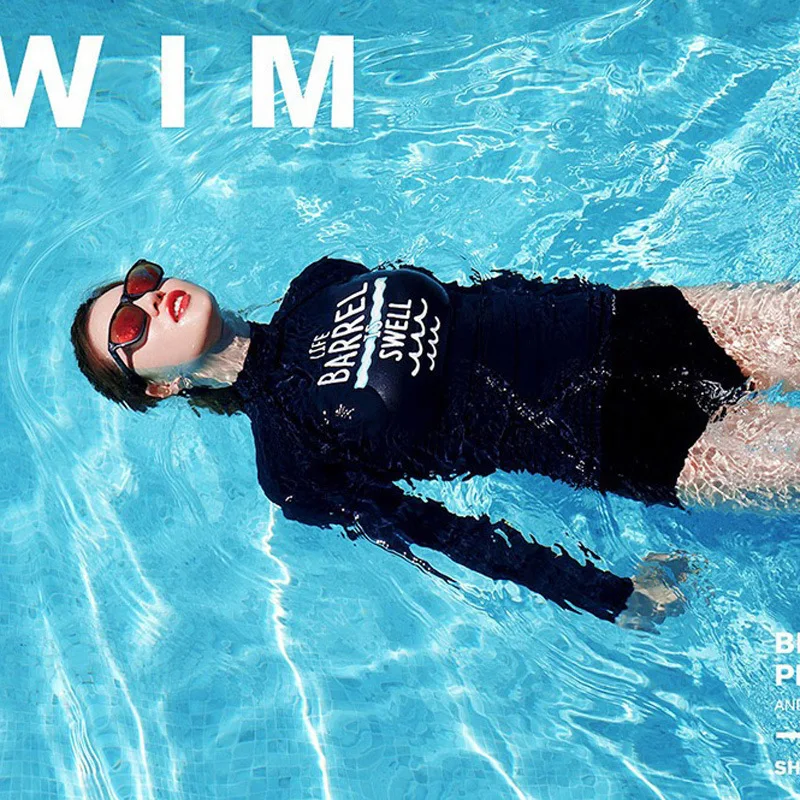 

New Style South Korea Long Sleeve Diving Suit Wetsuit Haishang Beauty Two-piece Swimsuits Sexy Bathing Suit Women's Long Sleeve