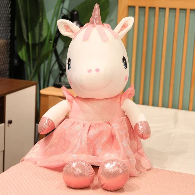 2022 New Unicorn Plush Toy Cute Animal Stuffed Soft Unicorn Princess Doll Pillow Baby Kids Toys for Girl Birthday Christmas Gift