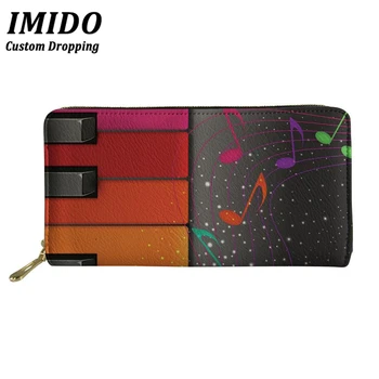 

Wallet&Purse Women Music Note Printing Money Bag Ladies Clutch Phone Card Holders Girls Piano Coin Bags Card Package 2019