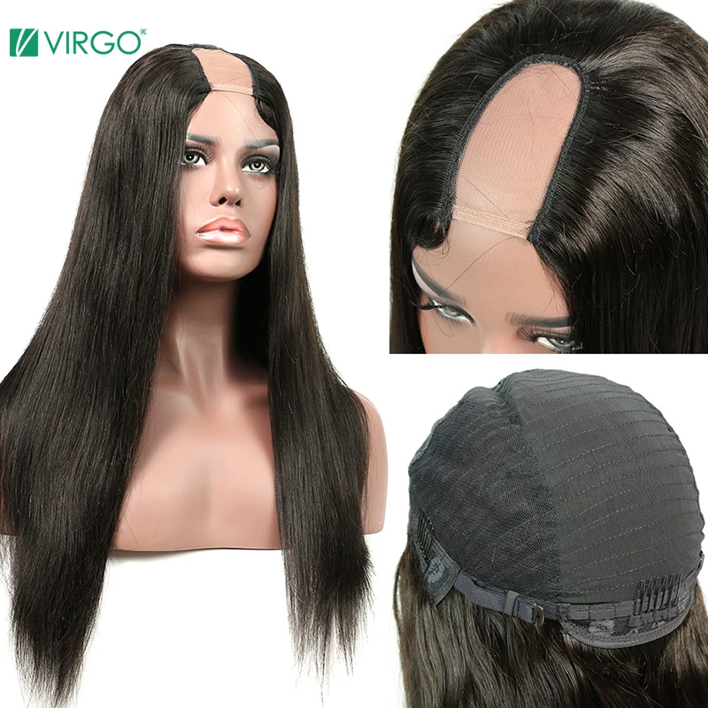 Virgo U Part кружевные парики бразильские прямые человеческие волосы для женщин
