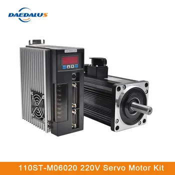 

Genuine AC Servo Motor 110ST-M06020 220V 6N.M 1.2KW 20A AC Servo Motor Drive With 3M Cable