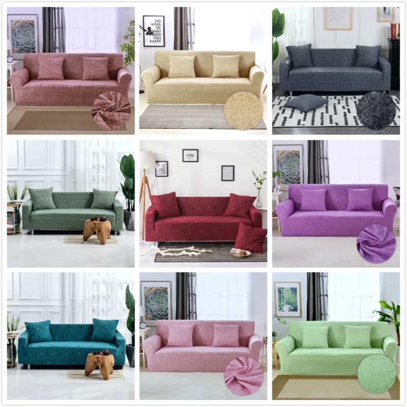 

Solid Color Elastic Universal Sofa Covers Sectional Throw Couch Corner Cover Cases for Furniture Stretch Armchairs Slipcover
