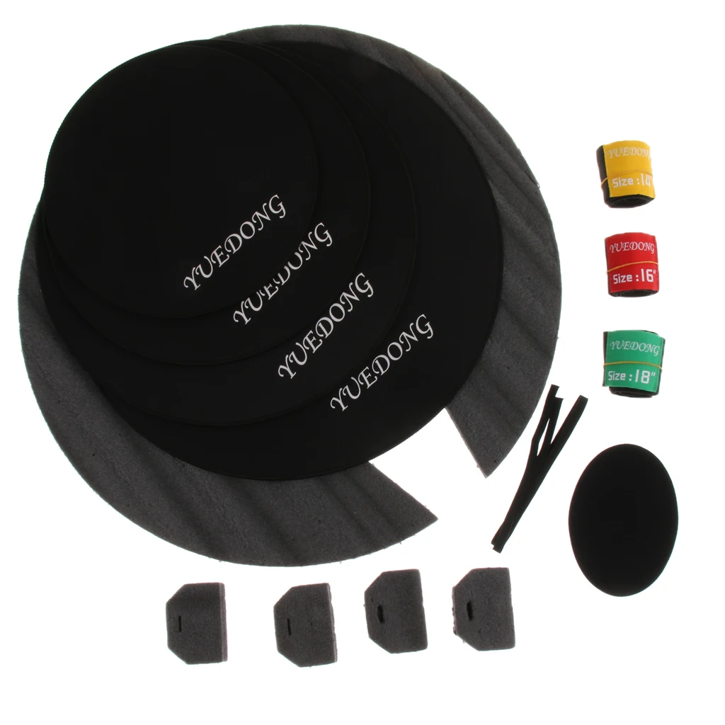 Барабанная практика Mute Pad Set Drum Silencer для барабанного комплекта запчасти аксессуар