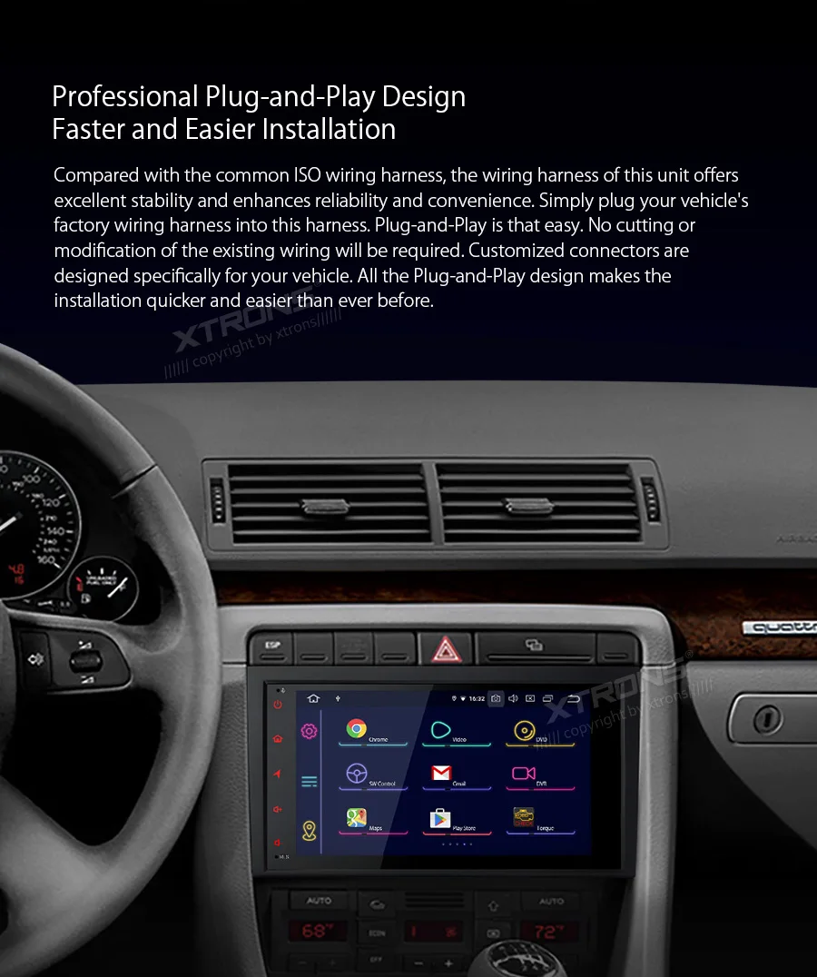 XTRONS " Android 9,0 автомобиль радио плеер gps USB OBD без DVD для Audi A4 S4 B6 B7/RS4 2002 2003 2004 2005 2006 2007 2008/SEAT Exeo