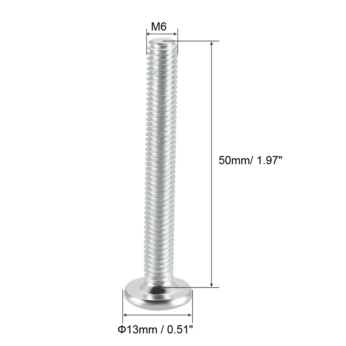 Uxcell 20 шт. M6x16mm-60mm Phillips головка крепежные винты крест Винт кожа крепежные болты для учетной записи Книга полная резьба
