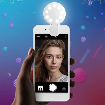 

Mini Portable Pocket Selfie Ring Light Rechargeable Universal LED Phone Fill Lamp For Youtube Ring Light Tik Tok Ringlight