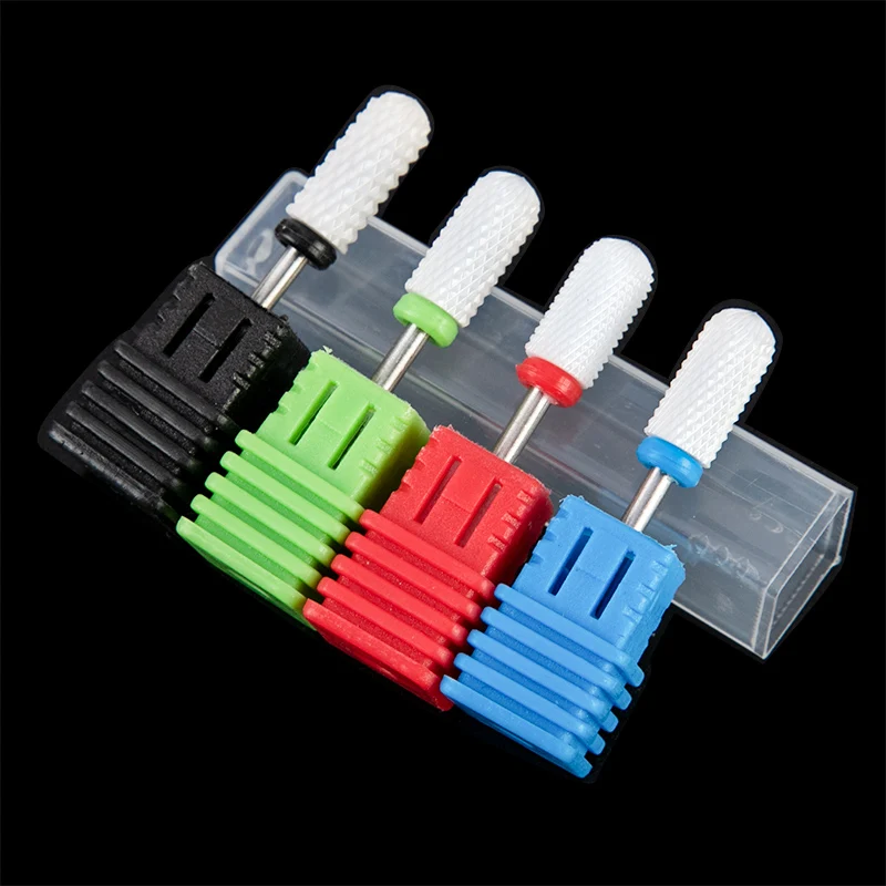 Nail Drill Bits Ceramic Nail Drill Bit For Electric Manicure Drills Machine Milling Cutter Nail Files er Art Equipment Accessory