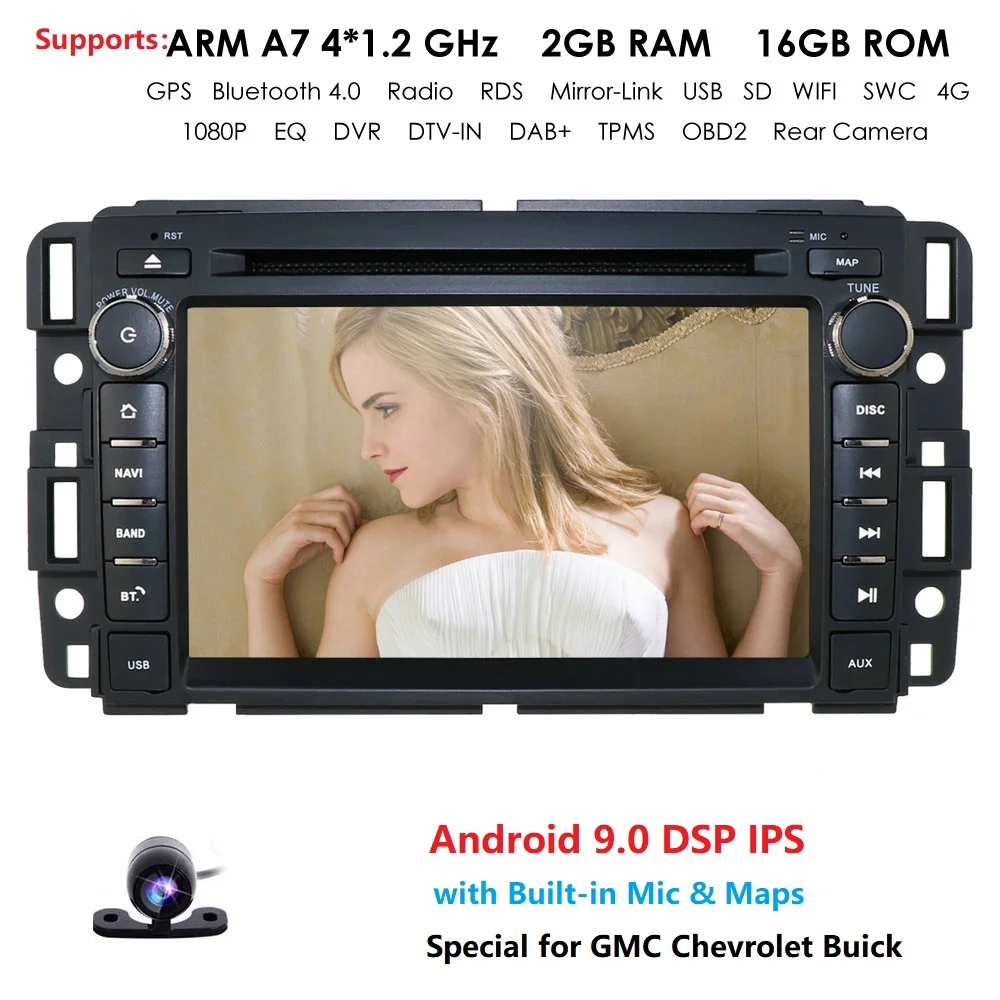 Android 9,0 для Chevrolet Silverado GMC Sierra Yukon Chevy Tahoe Suburban " автомобильный DVD стерео радио SWC BT RDS DVR 4G wifi TPMS