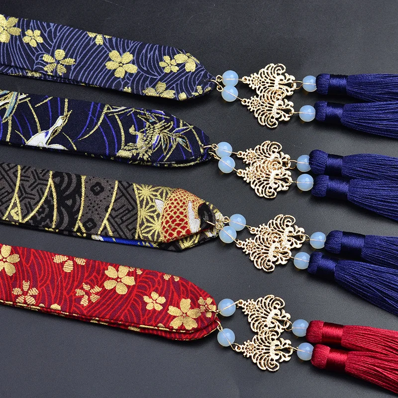 Hanfu с античной лентой для шин бронзовая супер Феи горячая штамповка бахрома на ленте костюм аксессуары древние волосы hairdo головной Канат