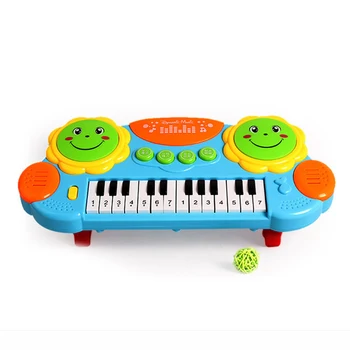 

2in1 Children Musical Instrument Toy Keyboard Drum Sound Light Kids Music Toy Cartoon Sun Colorful Baby Educational Toy Gifts