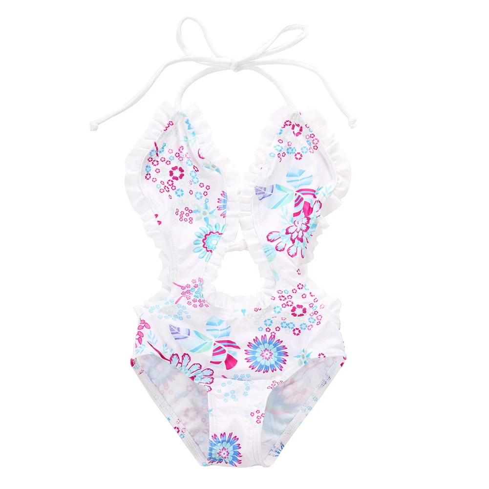 Toddler Kids Girl Floral Split Summer Bikini Swimwear Swimsuit One-piece Costume Bathing Suit Beachwear 1-6Yrs images - 6