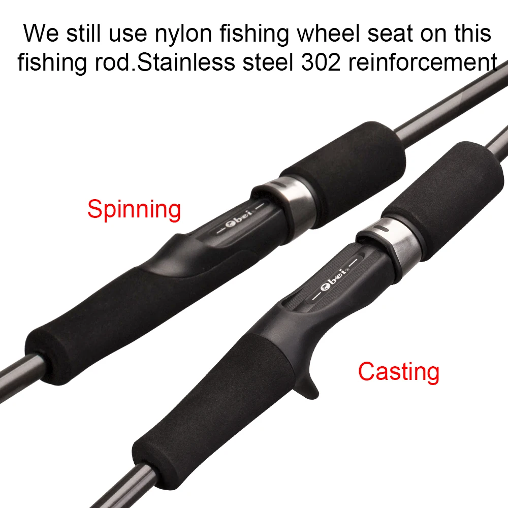 Obei jupite casting spinning rod baitcasting travel street carbon fishing rod M/ml 7-21g 1.68m/5'6" lure rod
