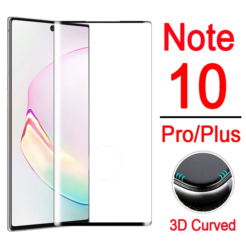 

5G Note 10 Plus Protective Glass For Samsung Note10 Pro Screen Protector Galaxy Notes 10Pro 10Note 3D sheet Tempered Glas Film