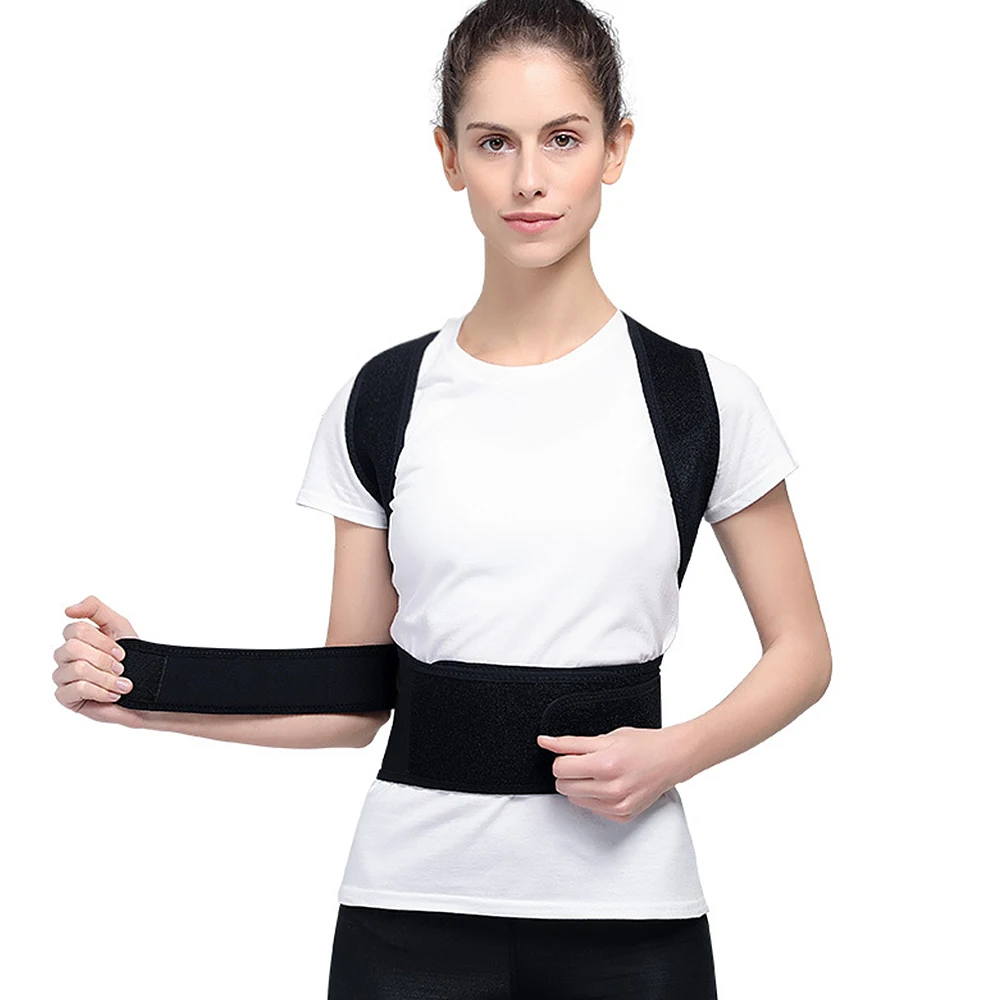 Hot New Men Women Back Posture Corrector Adjustable Shoulder Relief Brace Waist Support Belt Lumbar Upper Lower Str | Спорт и