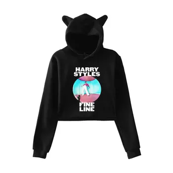 

Cropped Harry Styles FINE LINE Hoodies Women Pink Sweatshirt Clothes for Girls Long Sleeve Pullover Tops Harajuku Streetwear