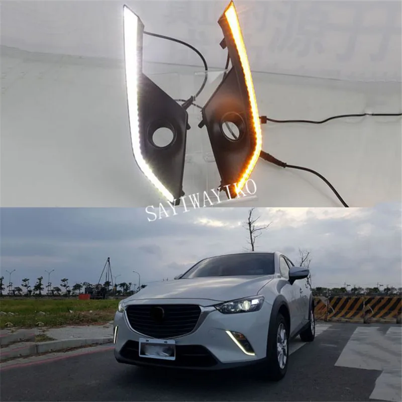 

LED Daytime Running Light For Mazda CX-3 CX3 2015 2016 2017 2018 Car Accessories Waterproof ABS 12V DRL Fog Lamp Decoration