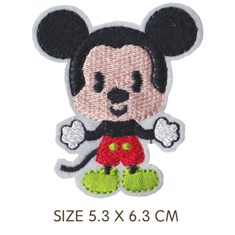 Cartoon anime high quality Mickey Minnie Mouse patch fireworks Embroidered for Iron on T-shirt  DIY Sewing clothes patch Decor 
