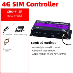 Commutateur de relais de porte SM4 4G, ouvre porte sans fil avec antenne 4G, télécommande de température et d'humidité 