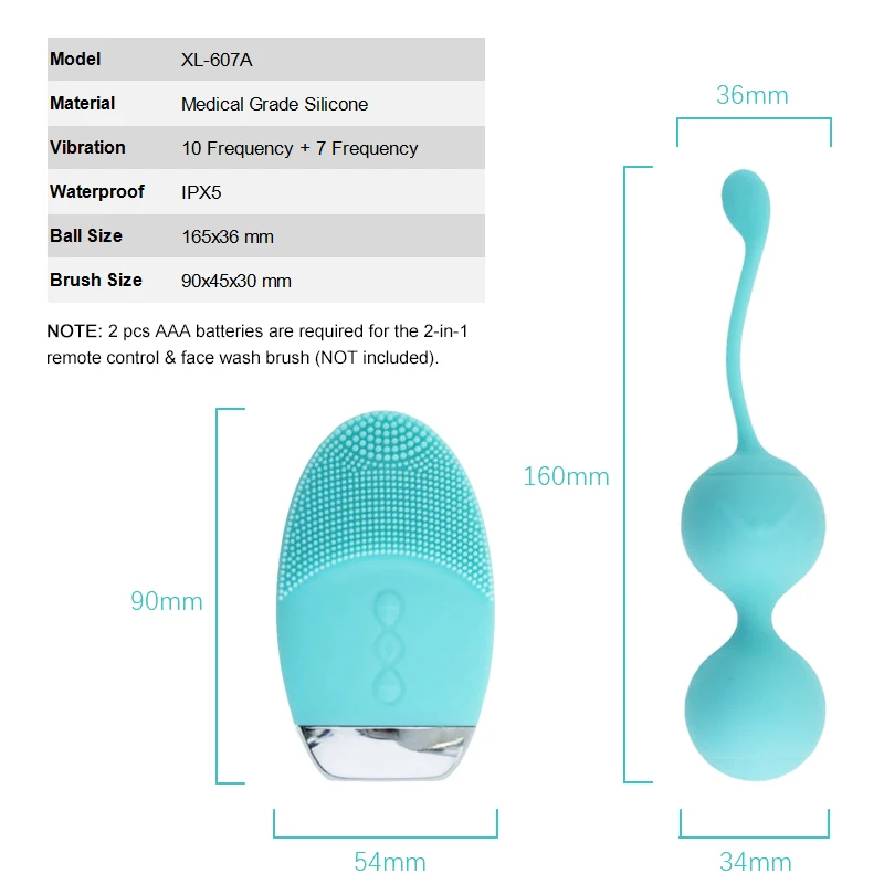 Vaginal Exercise Kegel Balls 10 Speed Vibrating Eggs & Facial Cleansing Brush Wireless Control Vibrator Adult Sex Toys for Women 6