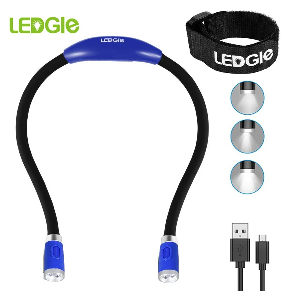 Ledgle 2021 ano usb luz recarregável lâmpada de leitura 5v led olho proteger luz leitura portátil nightlight para crianças estudo lanterna
