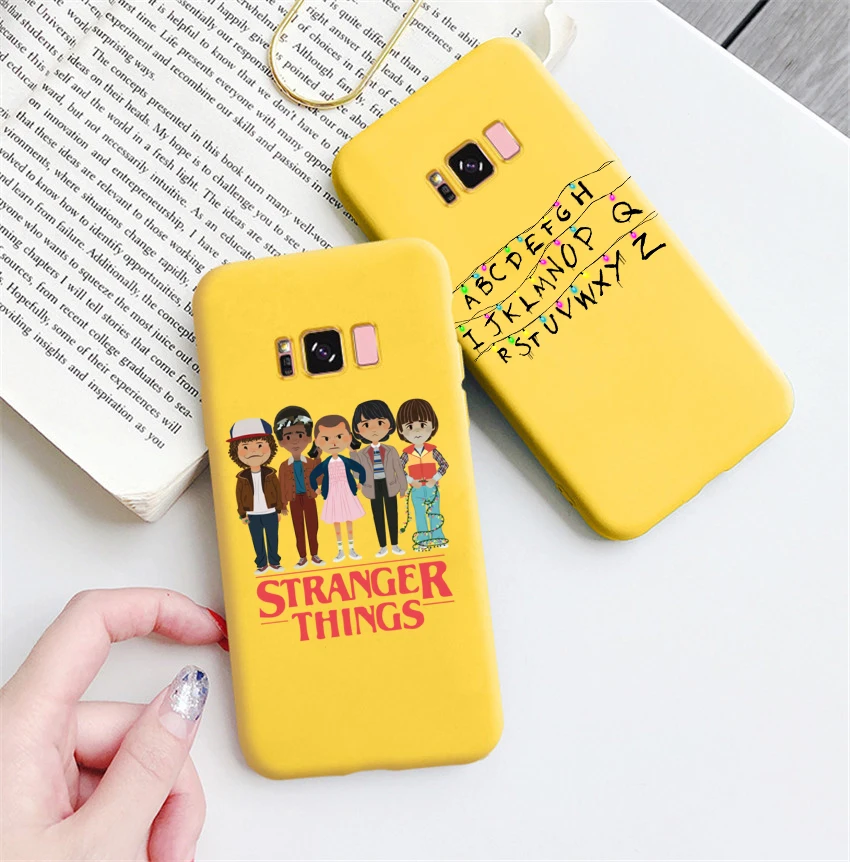 

stranger things Multi colored Soft TPU phone for Samsung s8 s8plus s9 s9plus s10 s10e note9