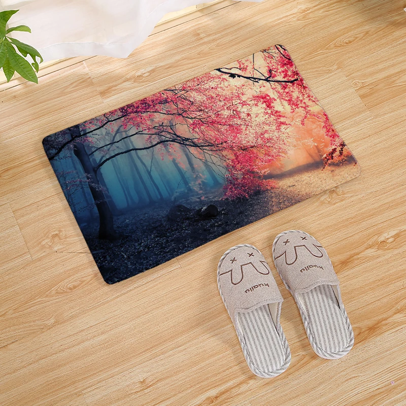 17 Natural Scenery Print Home Mat Outdoor Doormat Kitchen Floor Carpet Rugs Insole Kitchen Rugs Indoor Bathroom Non-slip Floor Mats - Цвет: 17