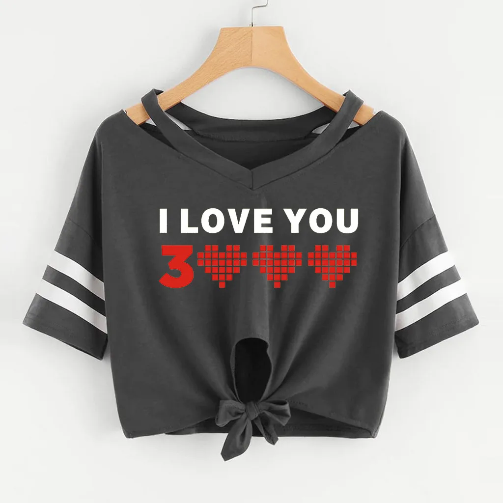 Летняя женская футболка с коротким рукавом, Новое поступление, I Love You, 3000 раз, с принтом, женская одежда, лето, koszulka damsk# G9