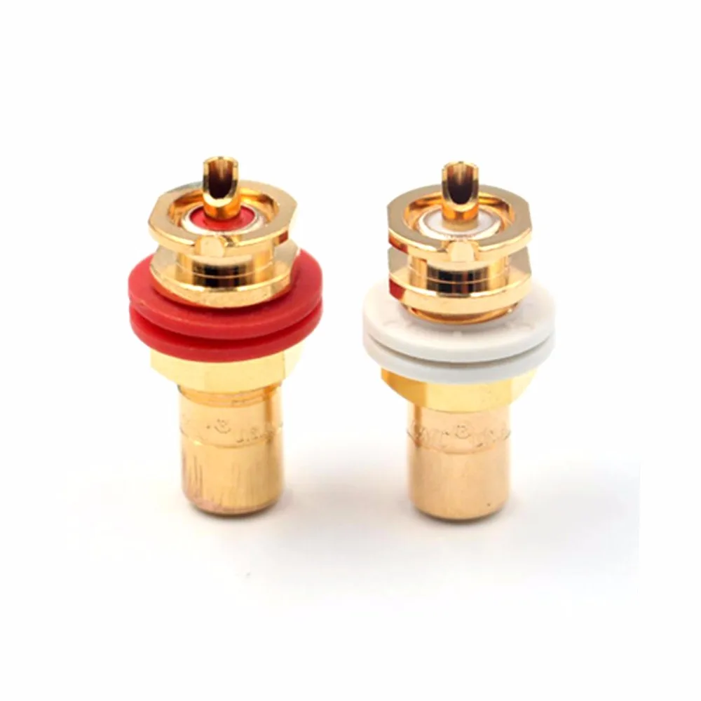 Haldane 4 шт. HIFI CMC аудио панель крепление позолоченный RCA гнездовой разъем аудио усилитель шасси Phono разъем