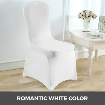 

100pcs chair cover easy to use and wash white elastic wedding decoration spandex Multi-scenario application